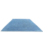 Overdye 11'8'' X 14'7'' Hand-Knotted Wool Rug 11'8'' x 14'7'' (350 X 438) / Blue / Blue