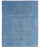 Overdye 11'8'' X 14'7'' Hand-Knotted Wool Rug 11'8'' x 14'7'' (350 X 438) / Blue / Blue