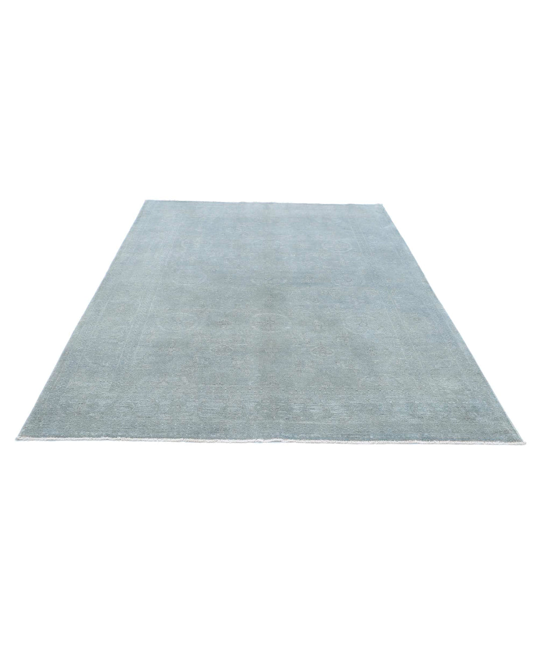 Overdye 6'0'' X 8'2'' Hand-Knotted Wool Rug 6'0'' x 8'2'' (180 X 245) / Grey / Grey