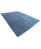 Overdye 10'0'' X 14'0'' Hand-Knotted Wool Rug 10'0'' x 14'0'' (300 X 420) / Blue / Blue