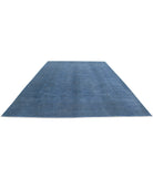 Overdye 10'0'' X 14'0'' Hand-Knotted Wool Rug 10'0'' x 14'0'' (300 X 420) / Blue / Blue