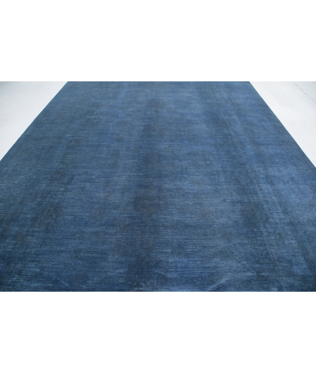 Overdye 10'0'' X 14'0'' Hand-Knotted Wool Rug 10'0'' x 14'0'' (300 X 420) / Blue / Blue