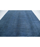 Overdye 10'0'' X 14'0'' Hand-Knotted Wool Rug 10'0'' x 14'0'' (300 X 420) / Blue / Blue