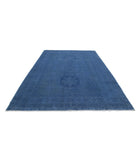 Overdye 7'6'' X 10'10'' Hand-Knotted Wool Rug 7'6'' x 10'10'' (225 X 325) / Blue / Blue