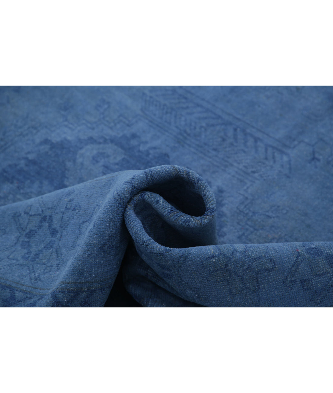 Overdye 7'6'' X 10'10'' Hand-Knotted Wool Rug 7'6'' x 10'10'' (225 X 325) / Blue / Blue