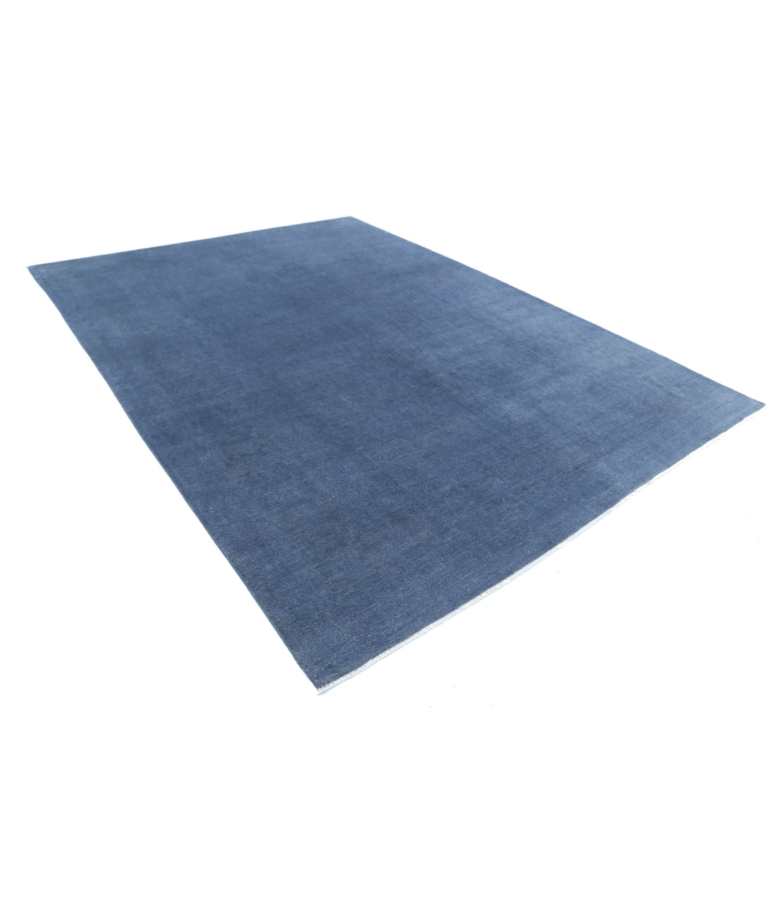 Overdye 8'6'' X 11'4'' Hand-Knotted Wool Rug 8'6'' x 11'4'' (255 X 340) / Blue / Blue