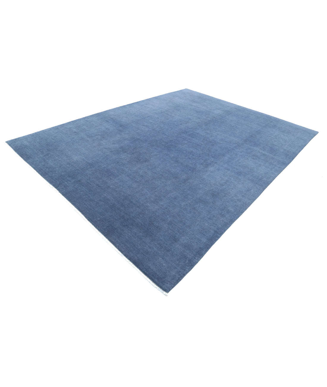 Overdye 8'6'' X 11'4'' Hand-Knotted Wool Rug 8'6'' x 11'4'' (255 X 340) / Blue / Blue