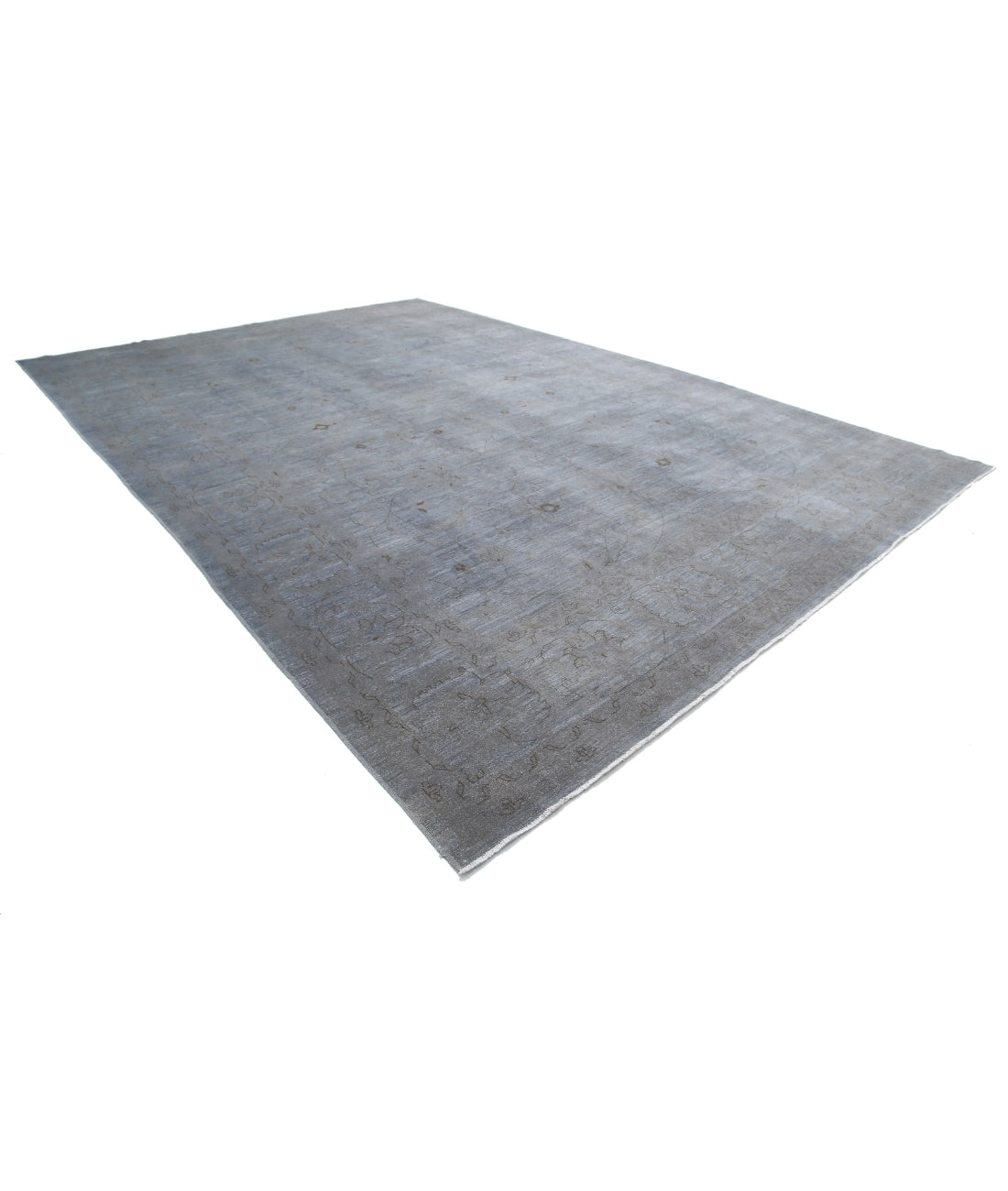 Overdye 11'9'' X 17'9'' Hand-Knotted Wool Rug 11'9'' x 17'9'' (353 X 533) / Grey / Grey