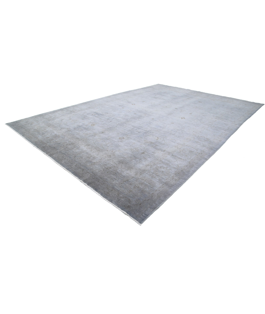 Overdye 11'9'' X 17'9'' Hand-Knotted Wool Rug 11'9'' x 17'9'' (353 X 533) / Grey / Grey