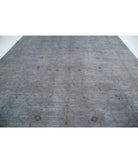 Overdye 11'9'' X 17'9'' Hand-Knotted Wool Rug 11'9'' x 17'9'' (353 X 533) / Grey / Grey