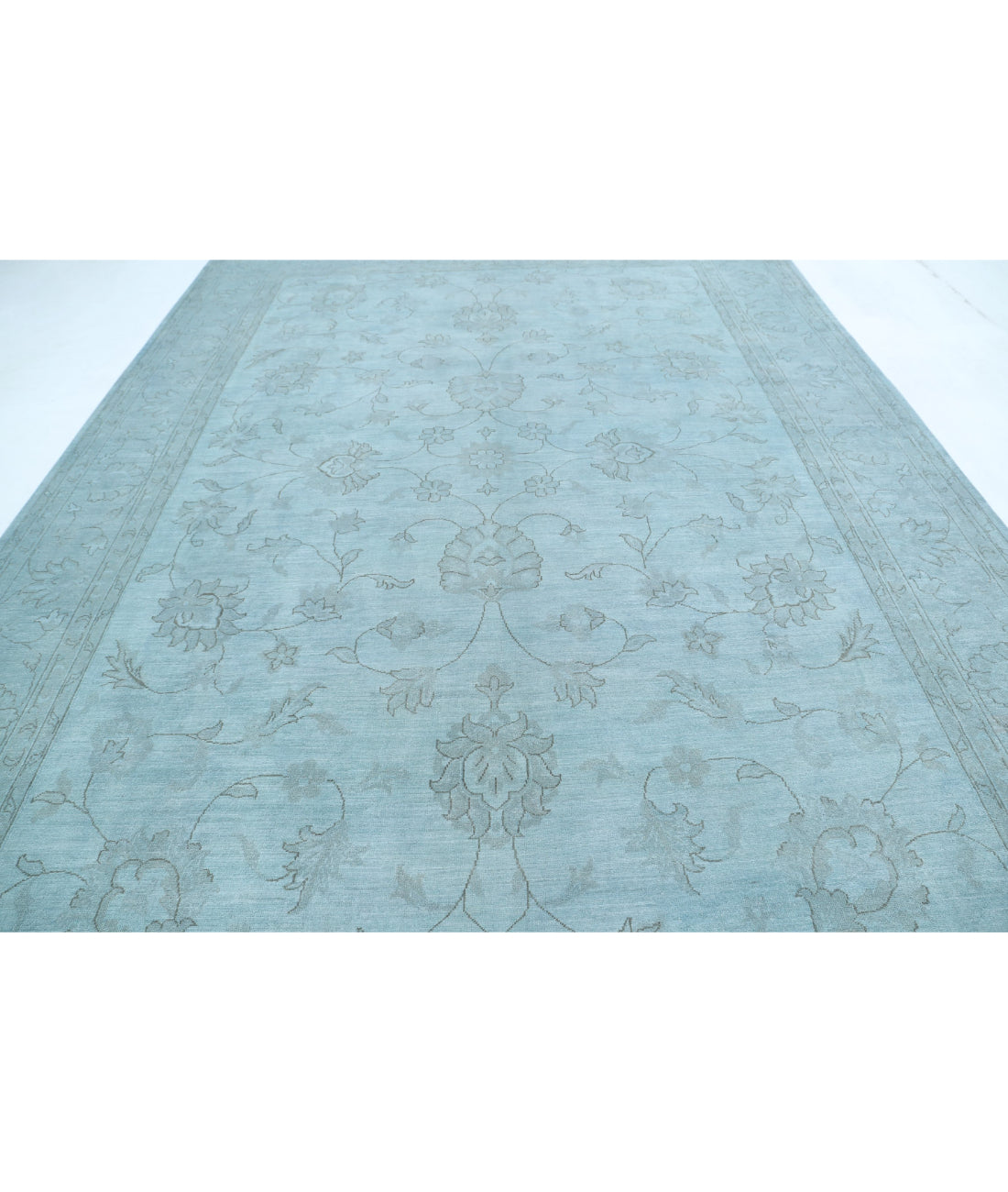 Overdye 9'11'' X 13'10'' Hand-Knotted Wool Rug 9'11'' x 13'10'' (298 X 415) / Green / N/A