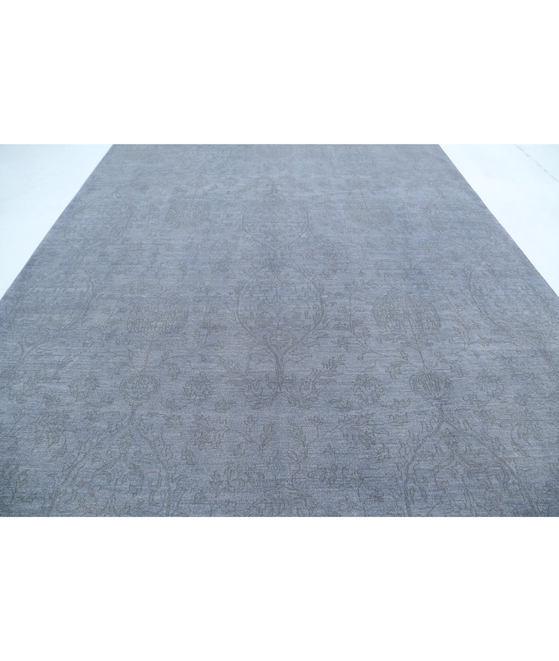 Overdye 9'9'' X 13'5'' Hand-Knotted Wool Rug 9'9'' x 13'5'' (293 X 403) / Grey / Grey