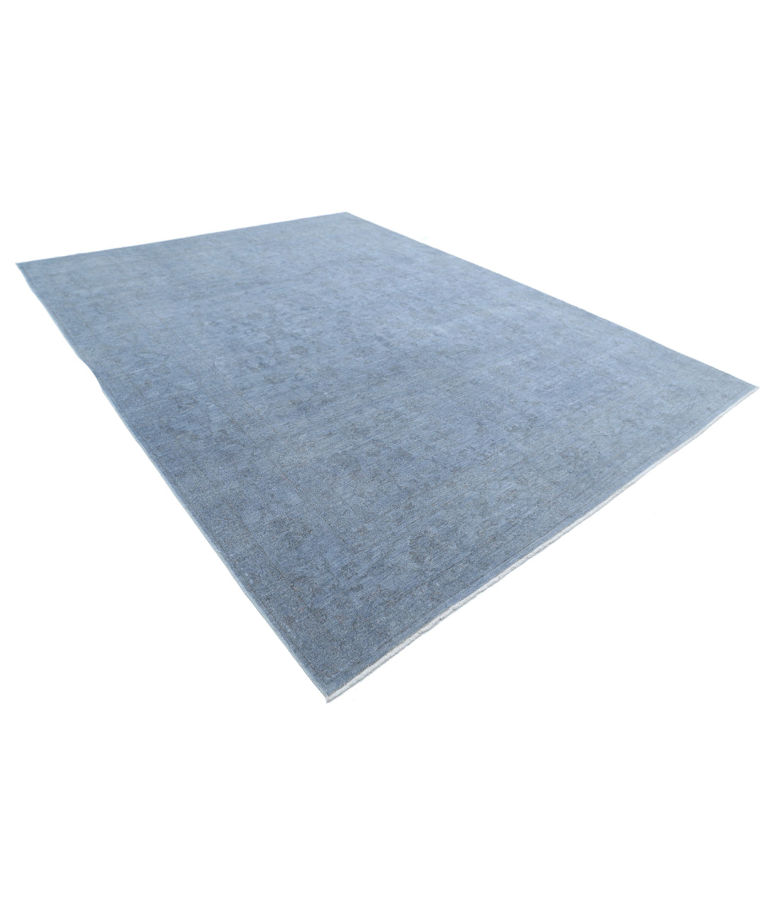 Overdye 9'6'' X 12'6'' Hand-Knotted Wool Rug 9'6'' x 12'6'' (285 X 375) / Grey / Blue