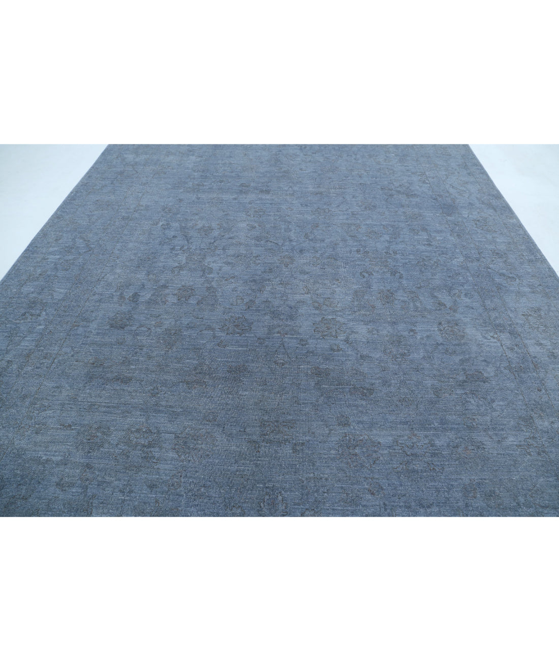 Overdye 9'6'' X 12'6'' Hand-Knotted Wool Rug 9'6'' x 12'6'' (285 X 375) / Grey / Blue