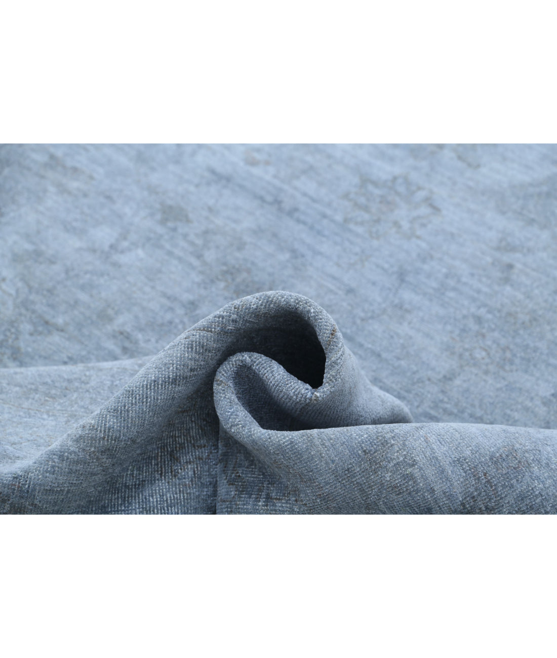 Overdye 9'6'' X 12'6'' Hand-Knotted Wool Rug 9'6'' x 12'6'' (285 X 375) / Grey / Blue