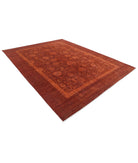 Overdye 8'9'' X 11'3'' Hand-Knotted Wool Rug 8'9'' x 11'3'' (263 X 338) / Rust / Rust