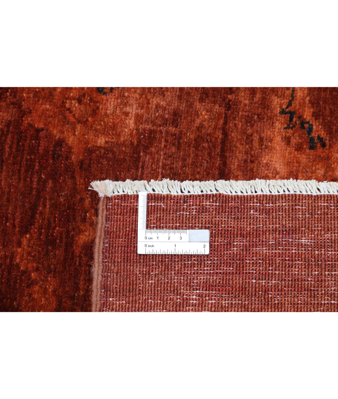 Overdye 8'9'' X 11'3'' Hand-Knotted Wool Rug 8'9'' x 11'3'' (263 X 338) / Rust / Rust