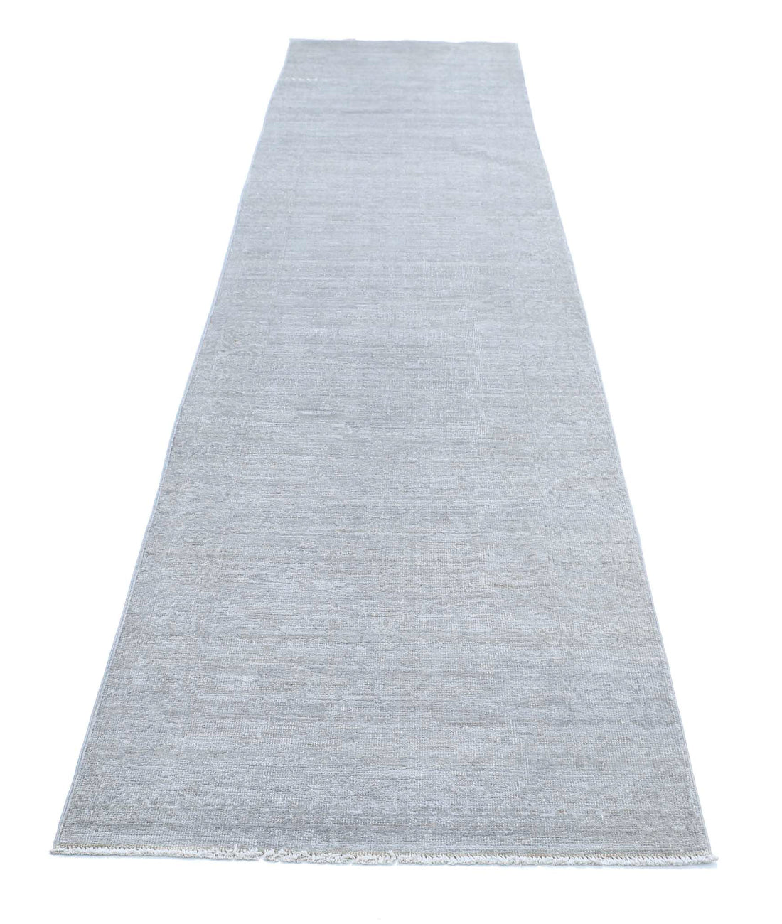 Overdye 2'7'' X 12'2'' Hand-Knotted Wool Rug 2'7'' x 12'2'' (78 X 365) / Grey / Grey