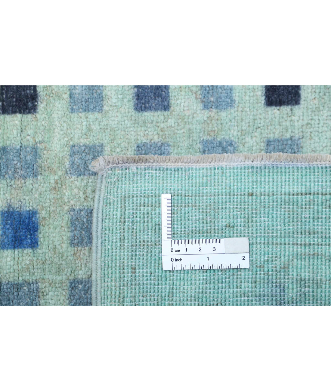 Overdye 3'2'' X 4'11'' Hand-Knotted Wool Rug 3'2'' x 4'11'' (95 X 148) / Green / Grey