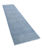 Overdye 2'7'' X 10'5'' Hand-Knotted Wool Rug 2'7'' x 10'5'' (78 X 313) / Grey / Grey