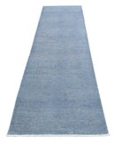 Overdye 2'7'' X 10'5'' Hand-Knotted Wool Rug 2'7'' x 10'5'' (78 X 313) / Grey / Grey