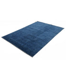 Overdye 4'9'' X 7'2'' Hand-Knotted Wool Rug 4'9'' x 7'2'' (143 X 215) / Blue / Blue