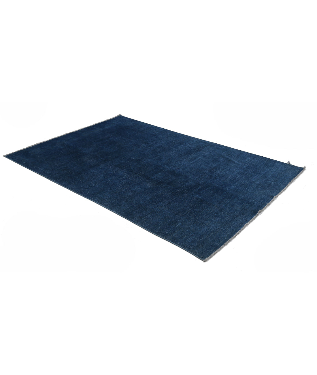 Overdye 4'9'' X 7'2'' Hand-Knotted Wool Rug 4'9'' x 7'2'' (143 X 215) / Blue / Blue