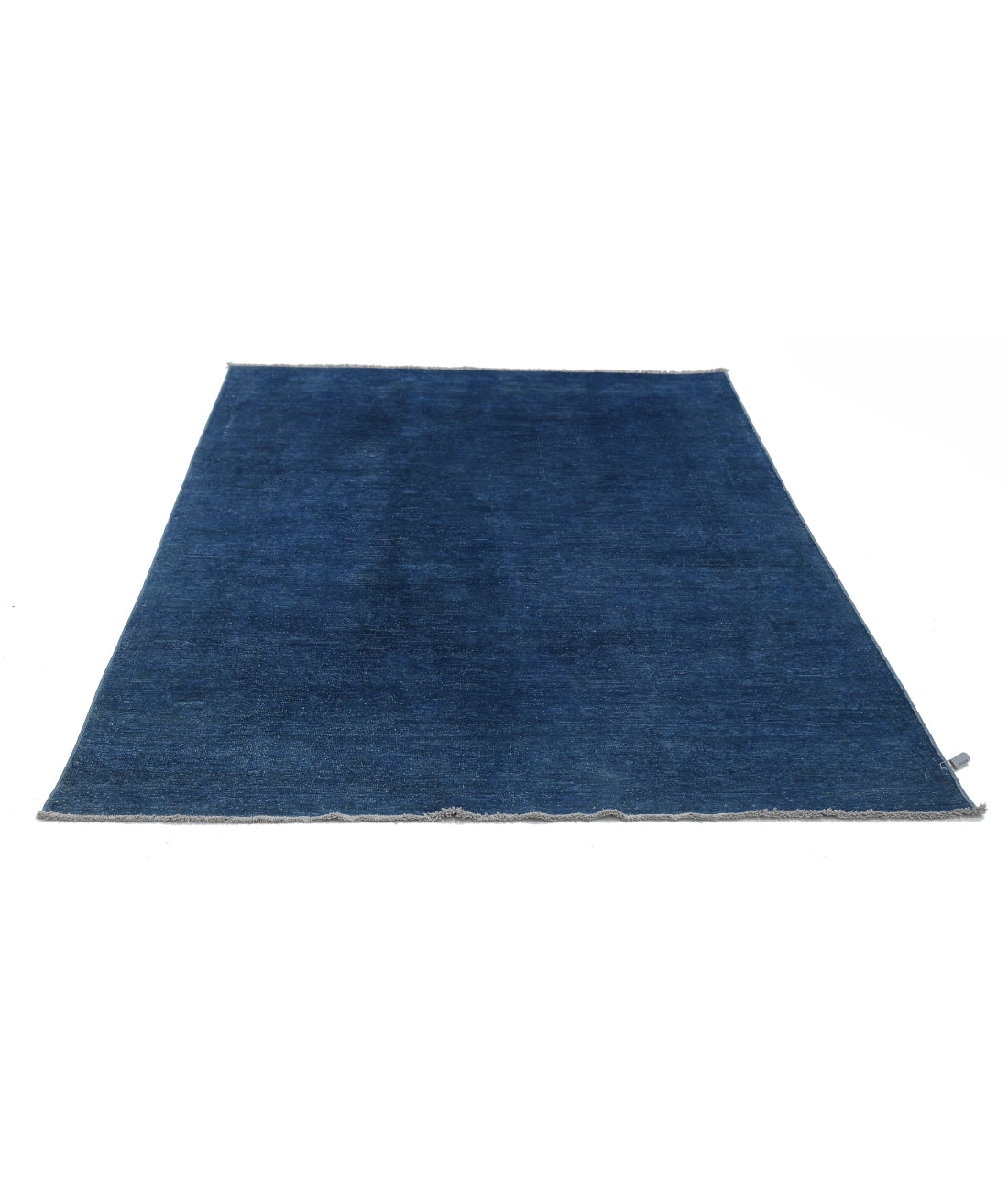 Overdye 4'9'' X 7'2'' Hand-Knotted Wool Rug 4'9'' x 7'2'' (143 X 215) / Blue / Blue