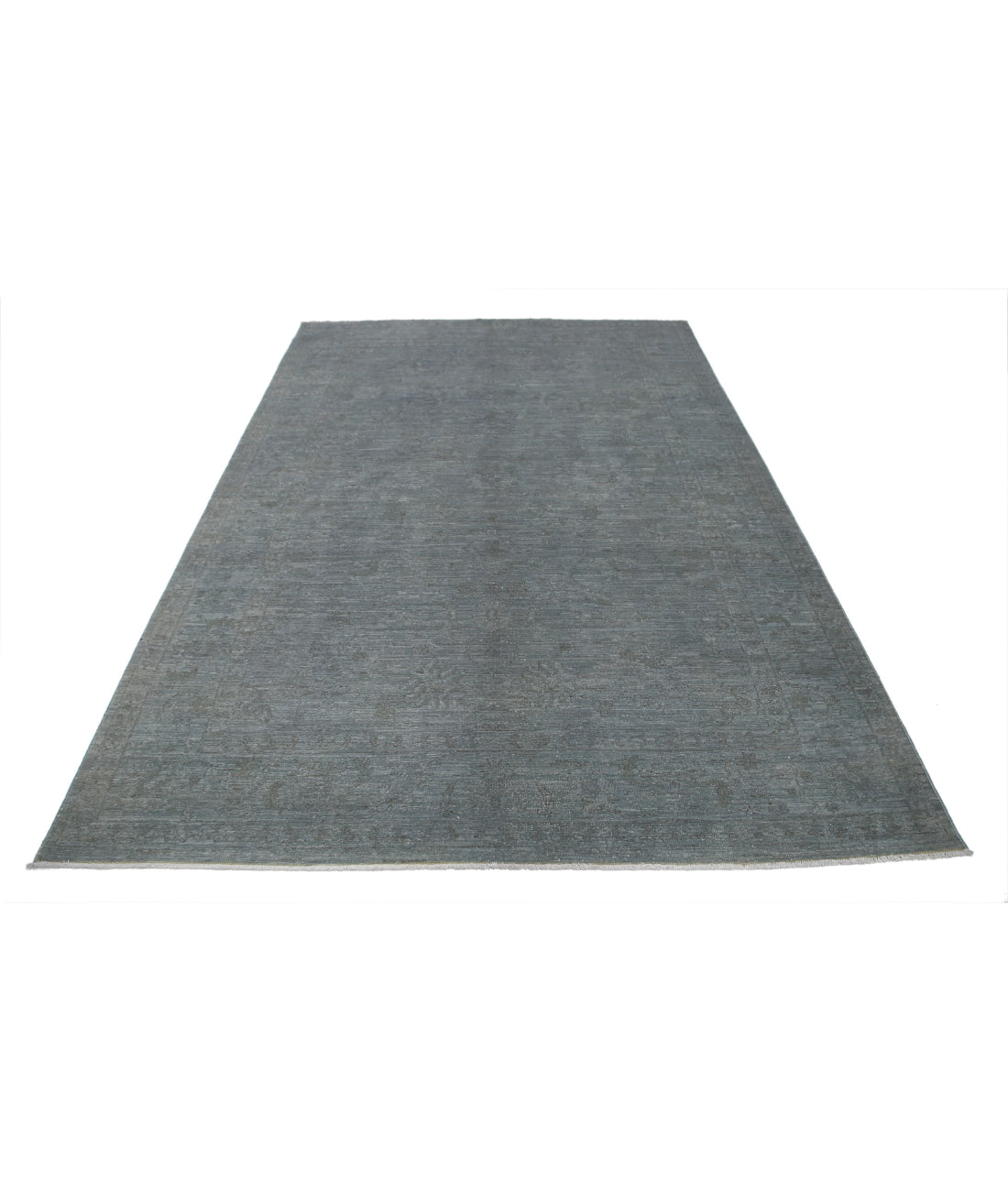 Overdye 6'2'' X 8'10'' Hand-Knotted Wool Rug 6'2'' x 8'10'' (185 X 265) / Grey / Grey