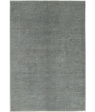 Overdye 6'2'' X 8'10'' Hand-Knotted Wool Rug 6'2'' x 8'10'' (185 X 265) / Grey / Grey