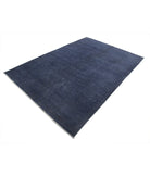 Overdye 6'4'' X 9'1'' Hand-Knotted Wool Rug 6'4'' x 9'1'' (190 X 273) / Blue / Blue