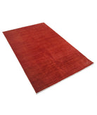 Overdye 3'9'' X 5'10'' Hand-Knotted Wool Rug 3'9'' x 5'10'' (113 X 175) / Rust / Rust