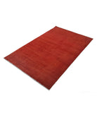 Overdye 3'9'' X 5'10'' Hand-Knotted Wool Rug 3'9'' x 5'10'' (113 X 175) / Rust / Rust