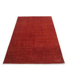 Overdye 3'9'' X 5'10'' Hand-Knotted Wool Rug 3'9'' x 5'10'' (113 X 175) / Rust / Rust