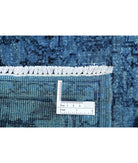 Overdye 4'1'' X 4'4'' Hand-Knotted Wool Rug 4'1'' x 4'4'' (123 X 130) / Blue / Blue