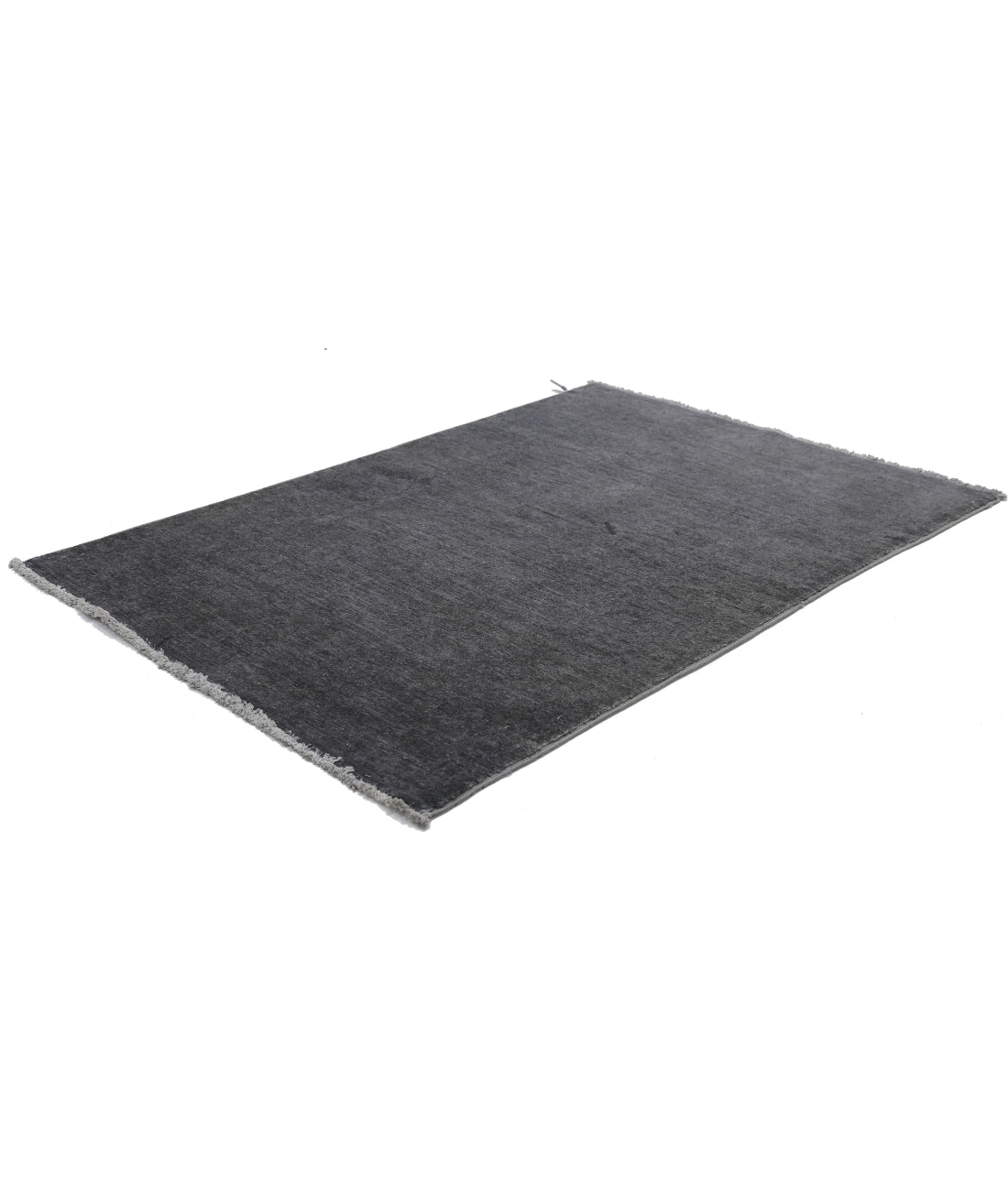 Overdye 2'9'' X 4'1'' Hand-Knotted Wool Rug 2'9'' x 4'1'' (83 X 123) / Charcoal / Charcoal