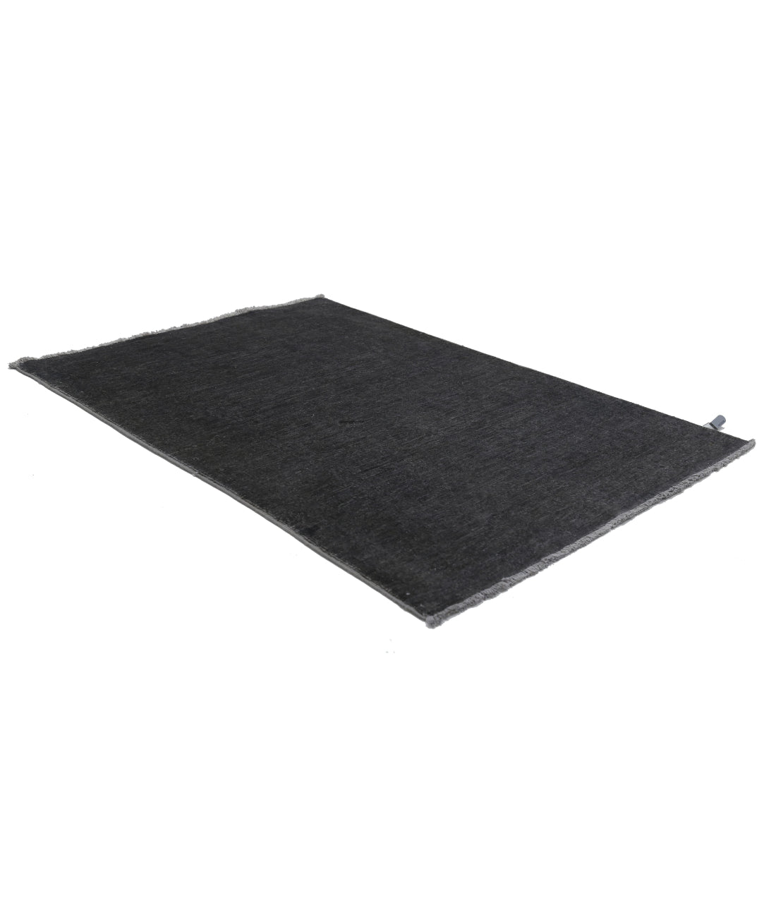 Overdye 2'9'' X 4'1'' Hand-Knotted Wool Rug 2'9'' x 4'1'' (83 X 123) / Charcoal / Charcoal