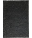 Overdye 2'9'' X 4'1'' Hand-Knotted Wool Rug 2'9'' x 4'1'' (83 X 123) / Charcoal / Charcoal