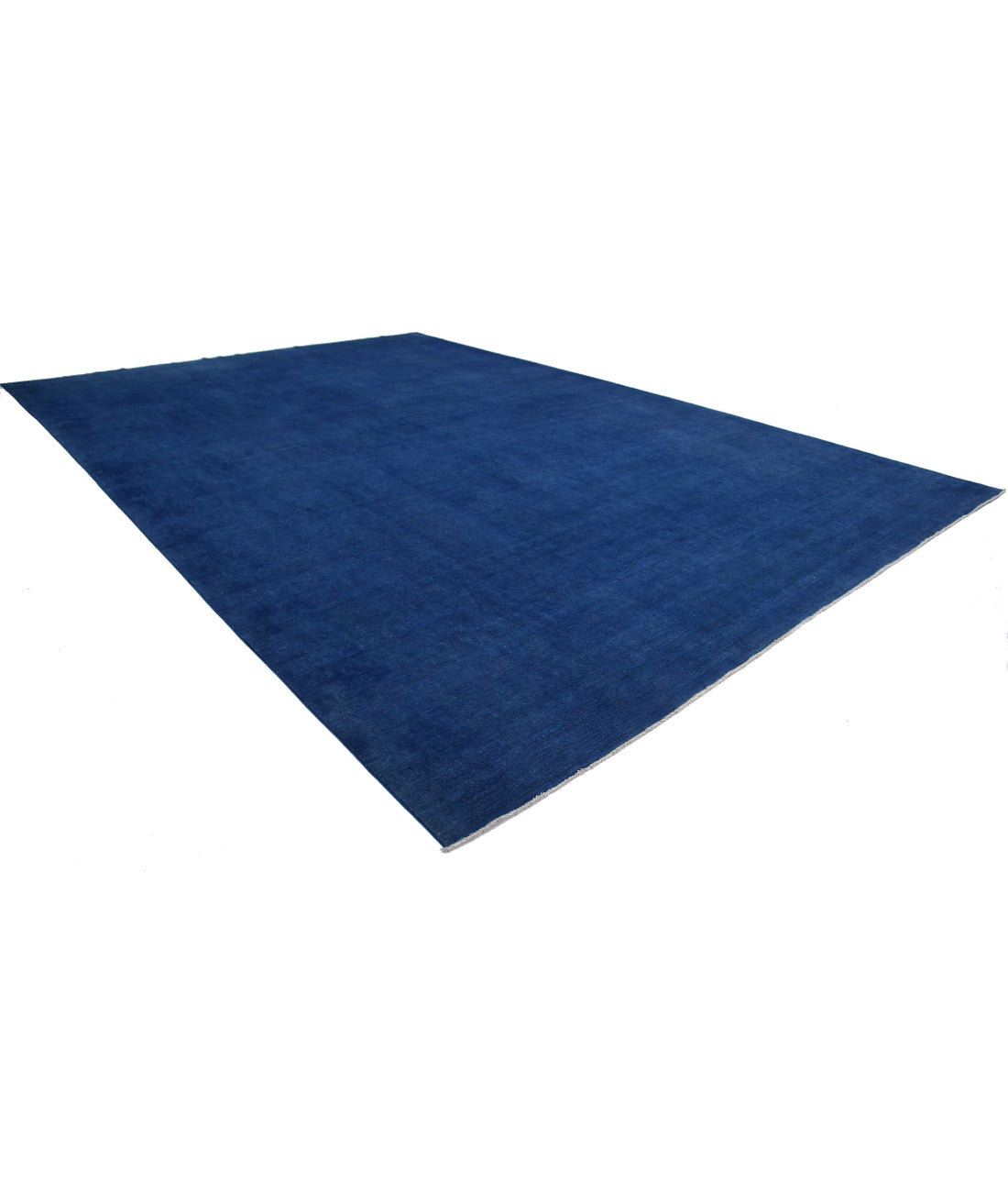 Overdye 14'1'' X 20'6'' Hand-Knotted Wool Rug 14'1'' x 20'6'' (423 X 615) / Blue / Blue