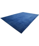 Overdye 14'1'' X 20'6'' Hand-Knotted Wool Rug 14'1'' x 20'6'' (423 X 615) / Blue / Blue