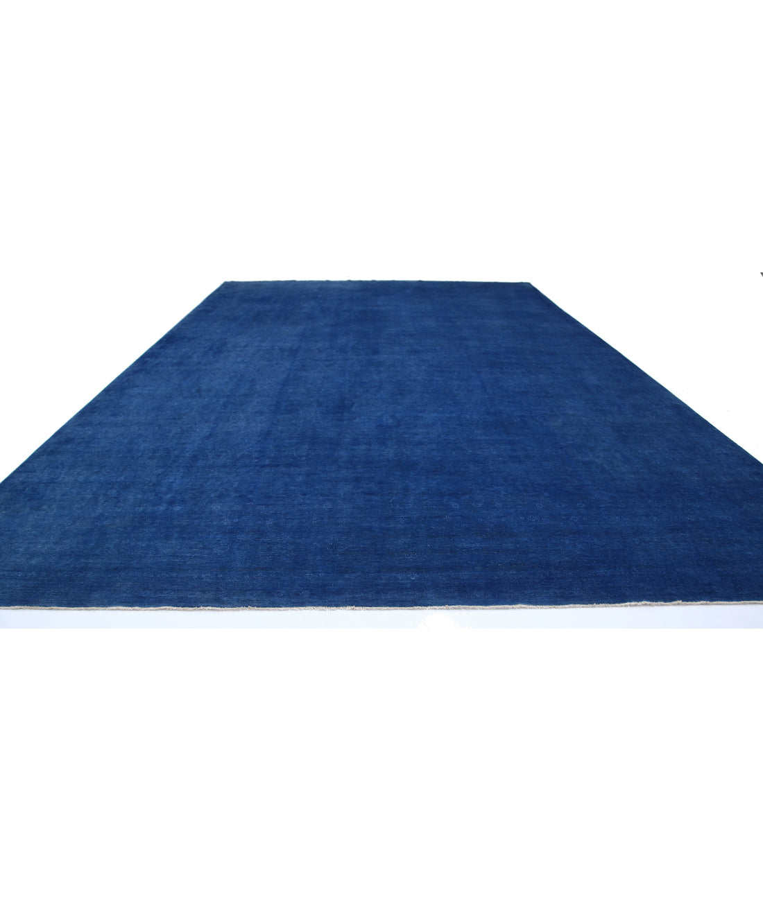 Overdye 14'1'' X 20'6'' Hand-Knotted Wool Rug 14'1'' x 20'6'' (423 X 615) / Blue / Blue