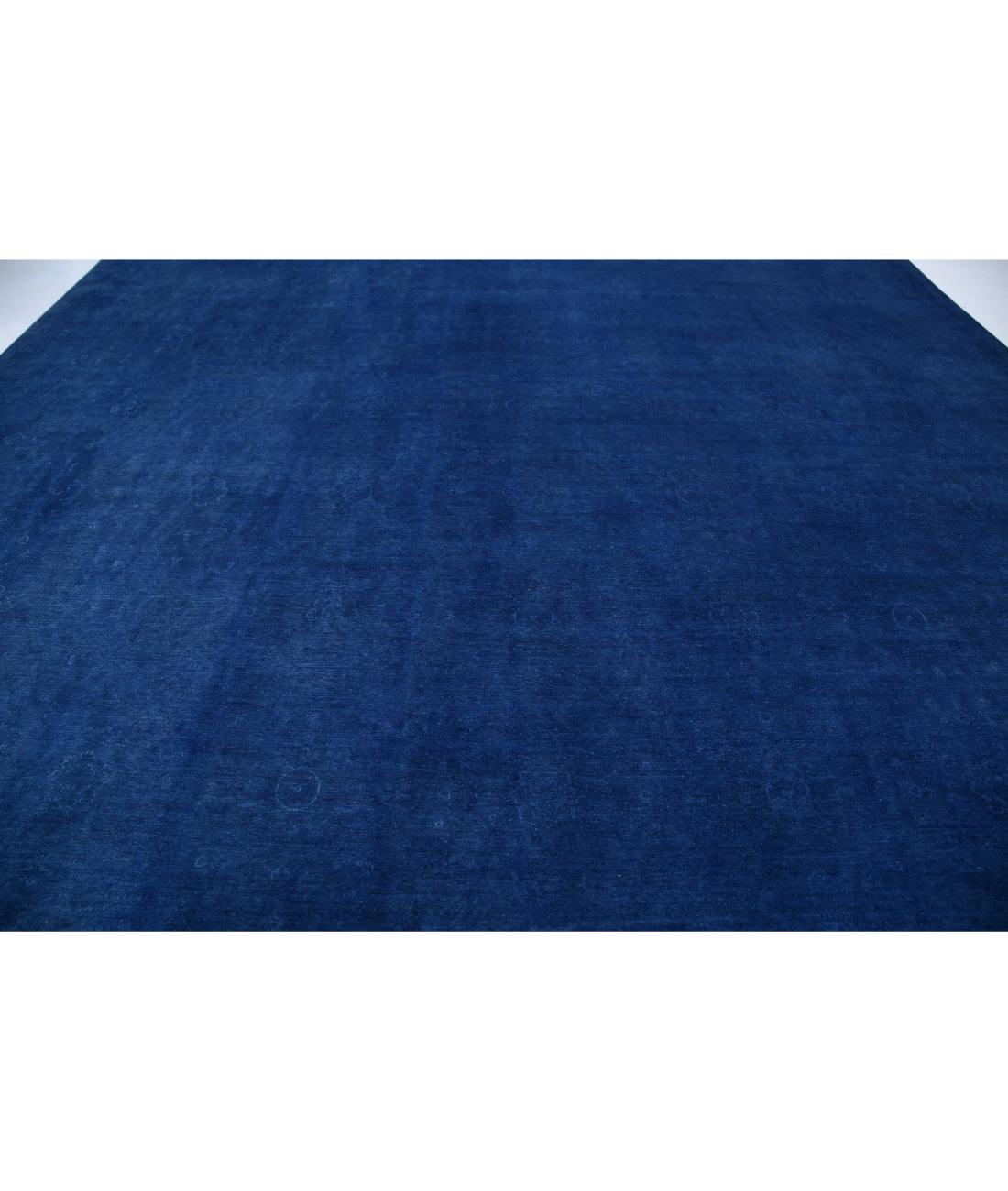 Overdye 14'1'' X 20'6'' Hand-Knotted Wool Rug 14'1'' x 20'6'' (423 X 615) / Blue / Blue