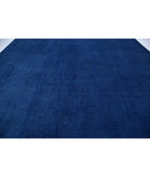 Overdye 14'1'' X 20'6'' Hand-Knotted Wool Rug 14'1'' x 20'6'' (423 X 615) / Blue / Blue