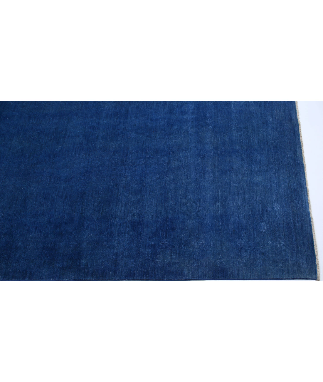 Overdye 14'1'' X 20'6'' Hand-Knotted Wool Rug 14'1'' x 20'6'' (423 X 615) / Blue / Blue