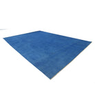 Overdye 11'7'' X 16'0'' Hand-Knotted Wool Rug 11'7'' x 16'0'' (348 X 480) / Blue / Blue