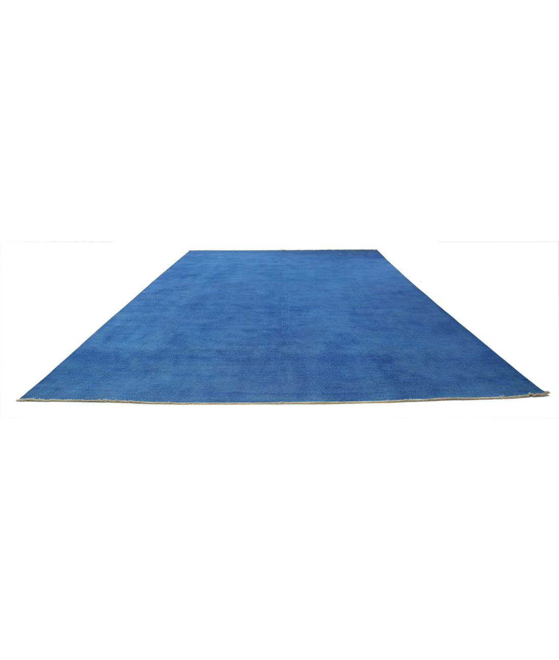 Overdye 11'7'' X 16'0'' Hand-Knotted Wool Rug 11'7'' x 16'0'' (348 X 480) / Blue / Blue