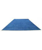 Overdye 11'7'' X 16'0'' Hand-Knotted Wool Rug 11'7'' x 16'0'' (348 X 480) / Blue / Blue