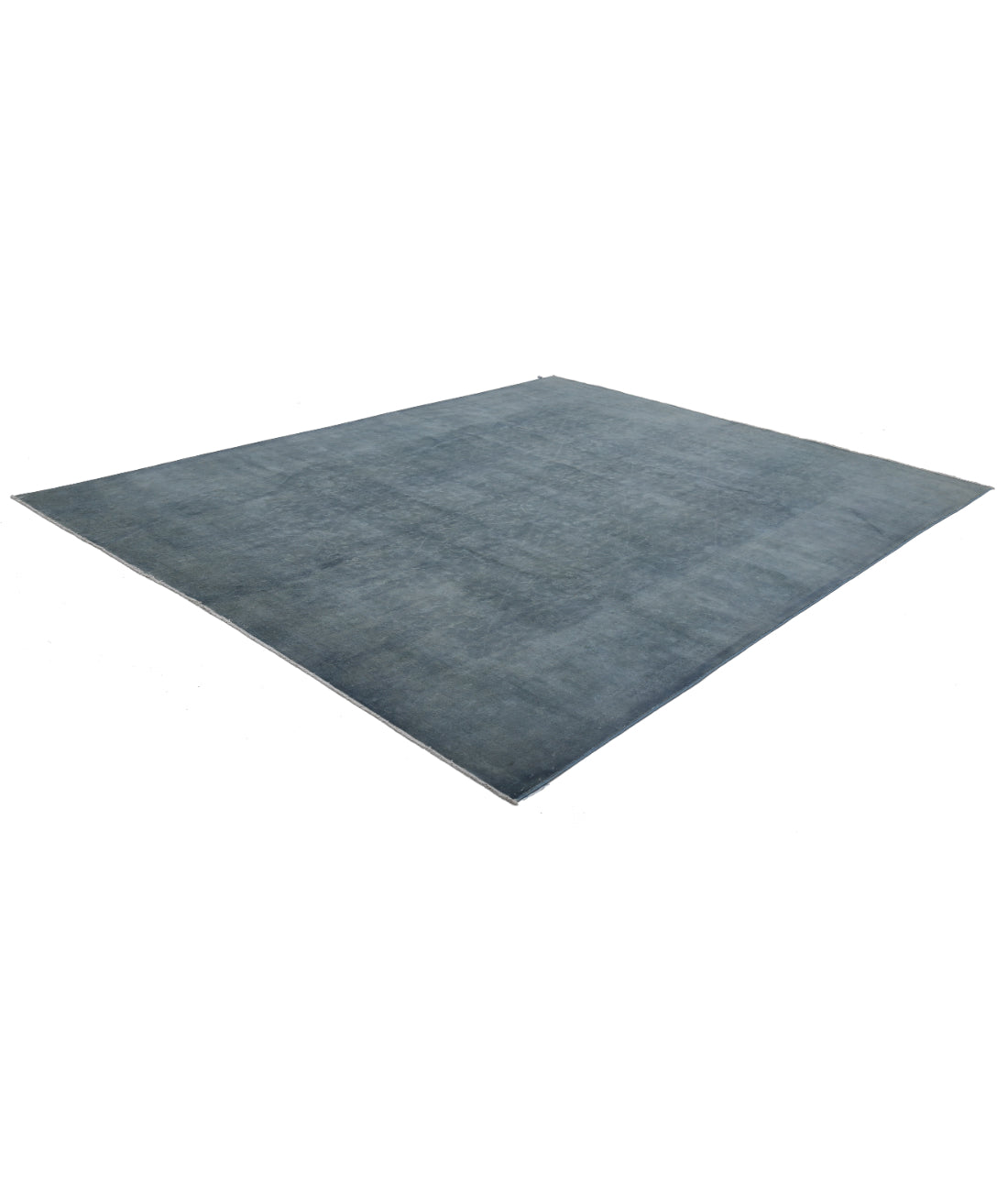 Overdye 9'1'' X 11'8'' Hand-Knotted Wool Rug 9'1'' x 11'8'' (273 X 350) / Blue / Blue