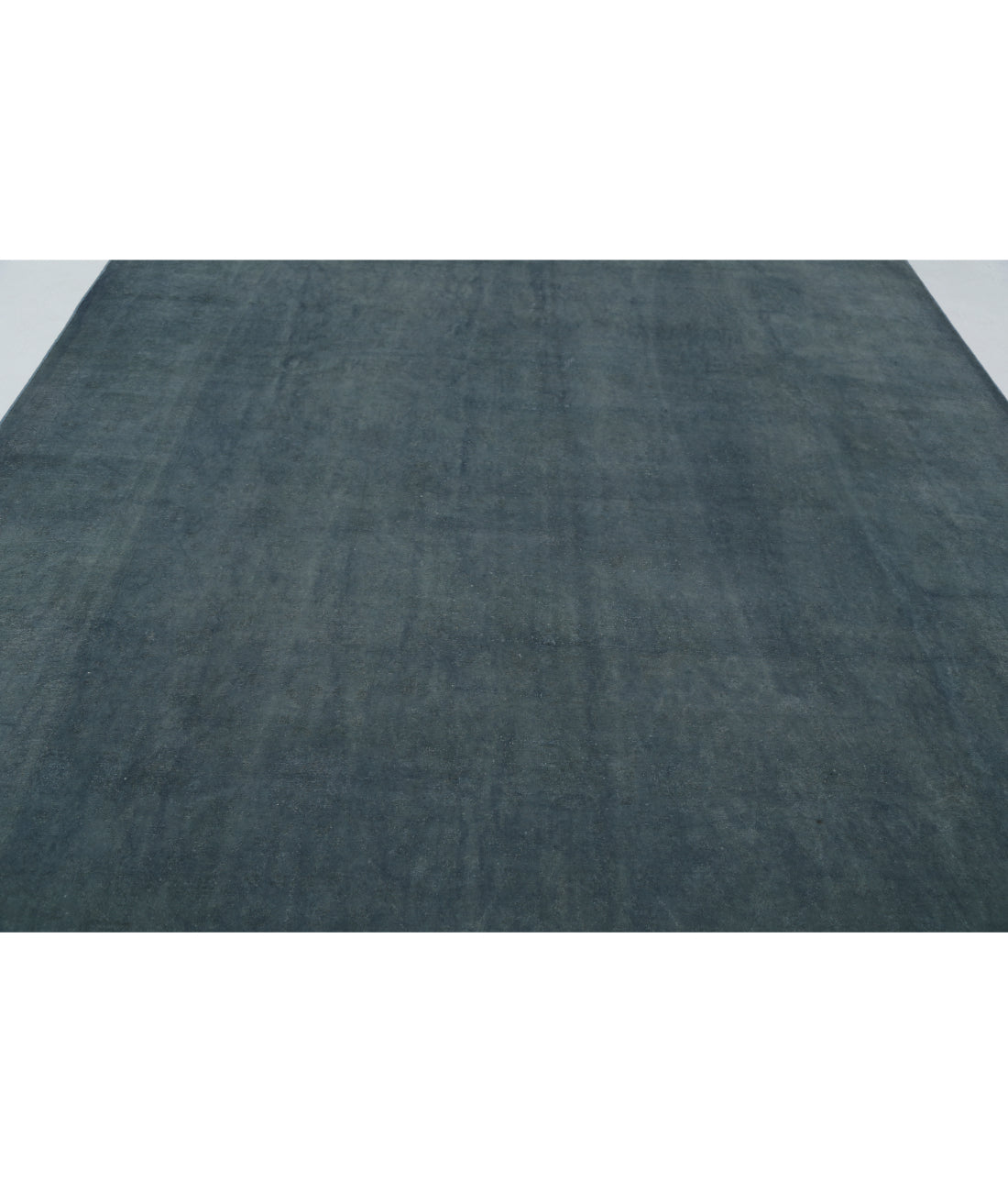 Overdye 9'1'' X 11'8'' Hand-Knotted Wool Rug 9'1'' x 11'8'' (273 X 350) / Blue / Blue