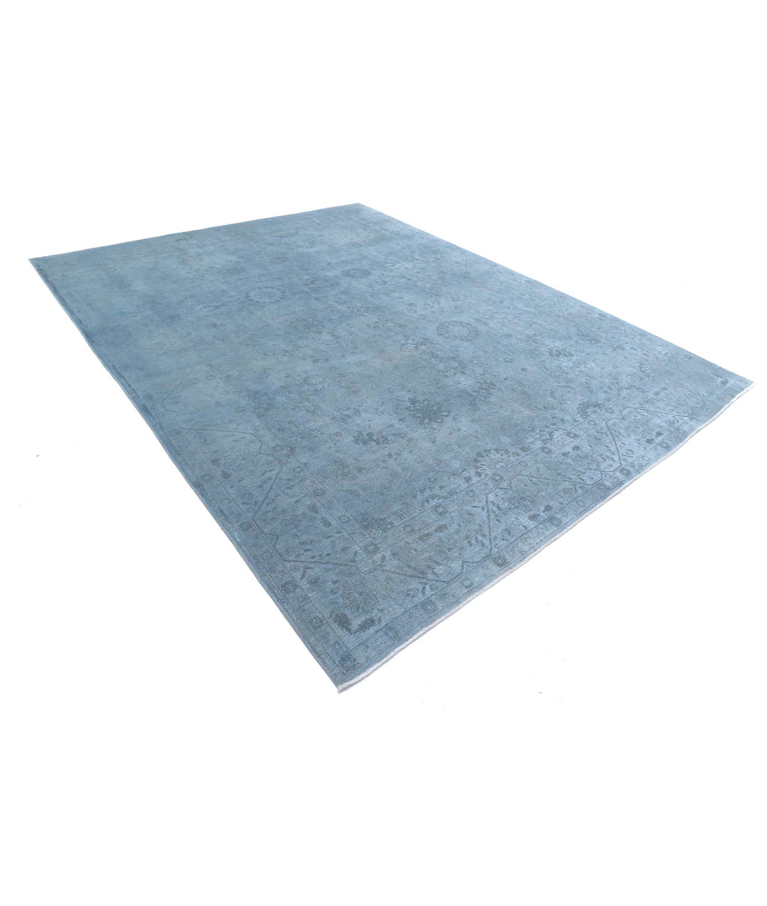 Overdye 8'10'' X 11'3'' Hand-Knotted Wool Rug 8'10'' x 11'3'' (265 X 338) / Blue / N/A